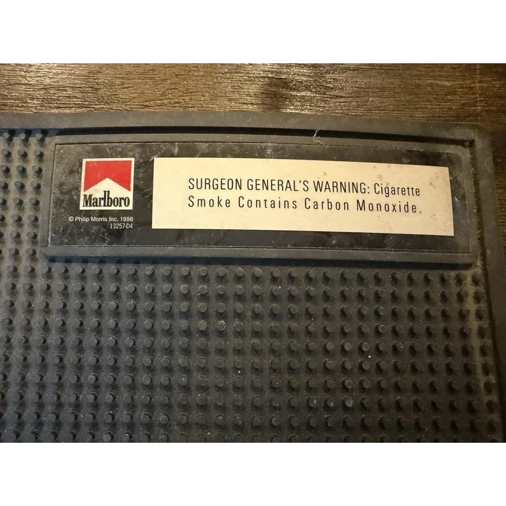 Marlboro Rubber Bar Mat 1998 Copyright Philip Morris Advertising Vintage